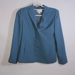 Casual Corner Annex Petite Blue Button Up Business Casual Blazer Size 4